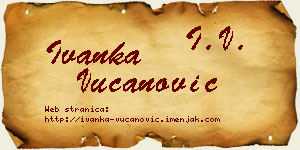 Ivanka Vučanović vizit kartica